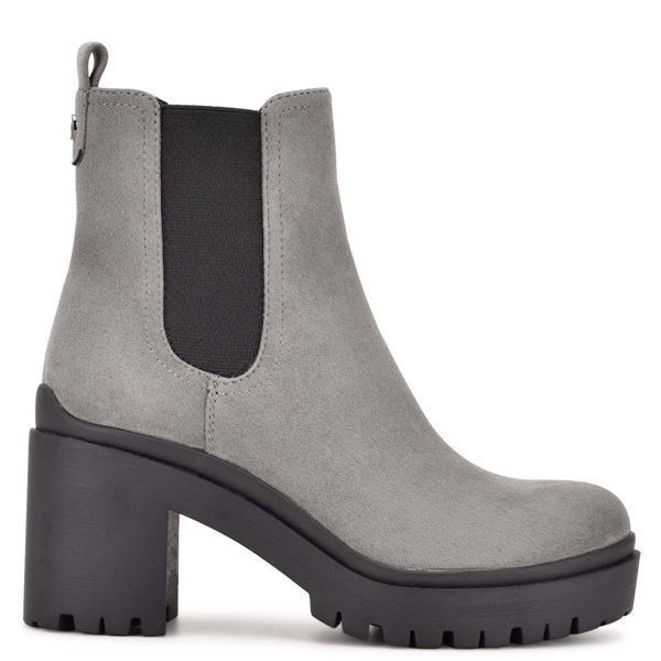Nine West Quies Chelsea Heeled Grey Ankle Boots | South Africa 27L16-7R99
